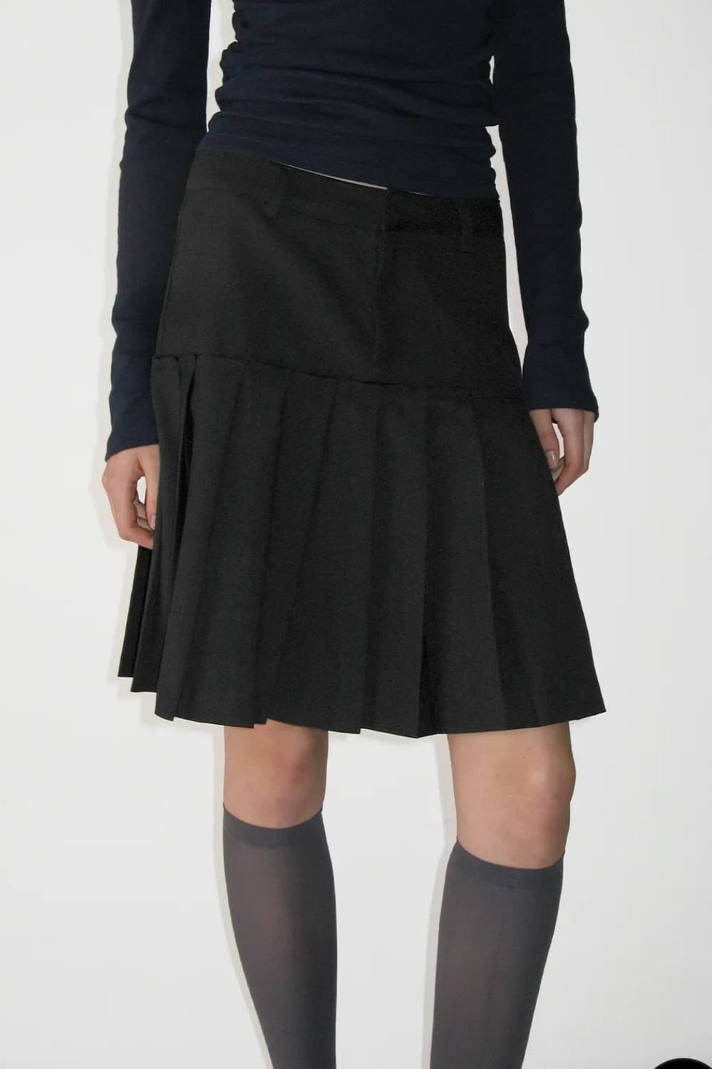 썬번프로젝트 PLEATS MIDI SKIRT 미디 스커트 상품이미지1