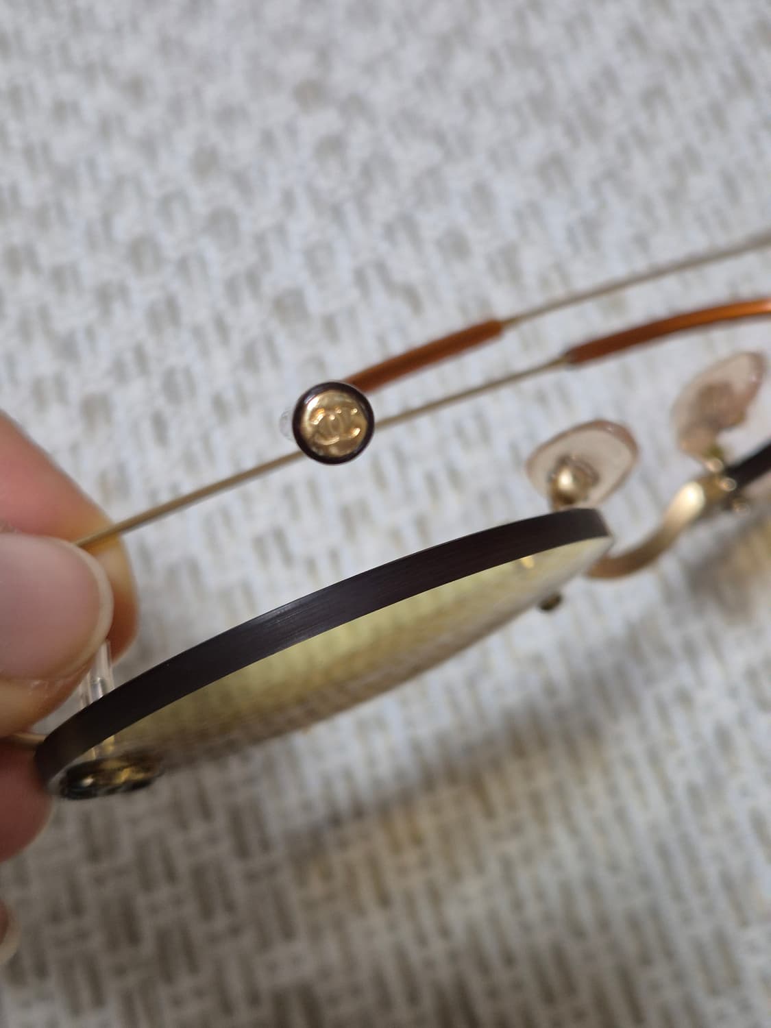 (정품) 샤넬 틴트 선글라스 옐로우 금장 선글라스 무테선글라스 상품이미지8