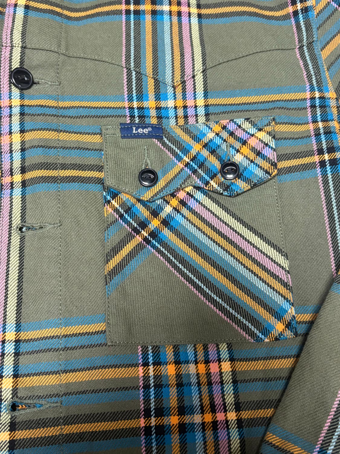 리 헤비코튼 로데오 체크 셔츠 자켓 상품이미지3