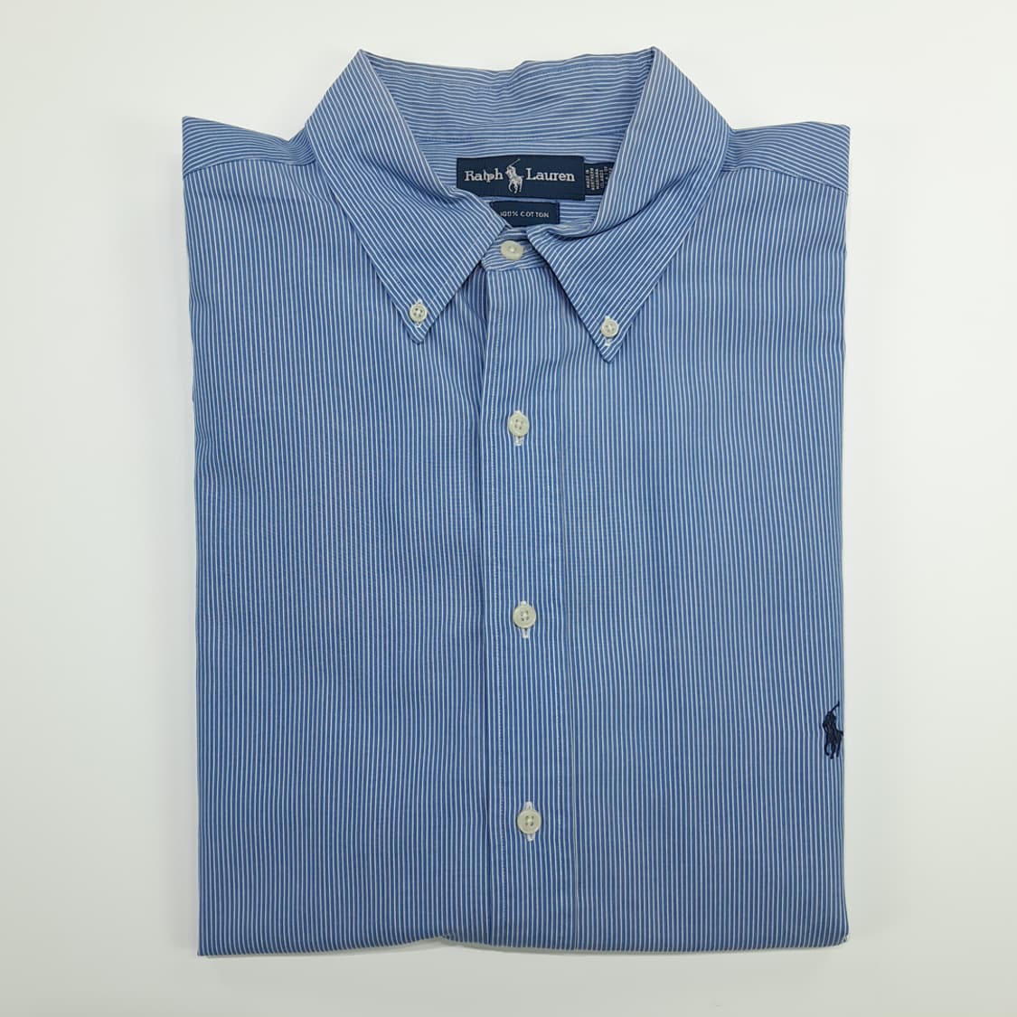 CN723 XLT 폴로 랄프로렌 USA 블루 핀스트라이프 긴팔 셔츠 남방 상품이미지8