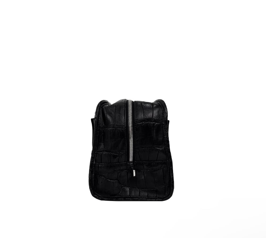 LOEWE 로에베 아마조나28 스퀘어 토트백 크로커다일 블랙 상품이미지2