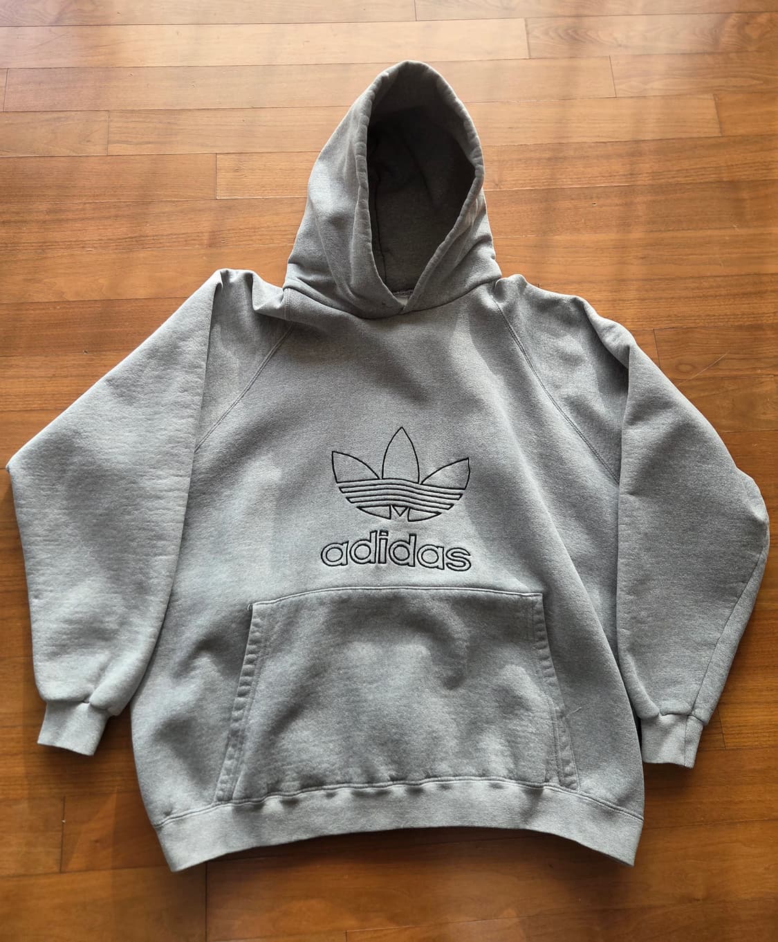 90s 빈티지 아디다스 후드 후드티 그레이 [xl] usa 상품이미지2