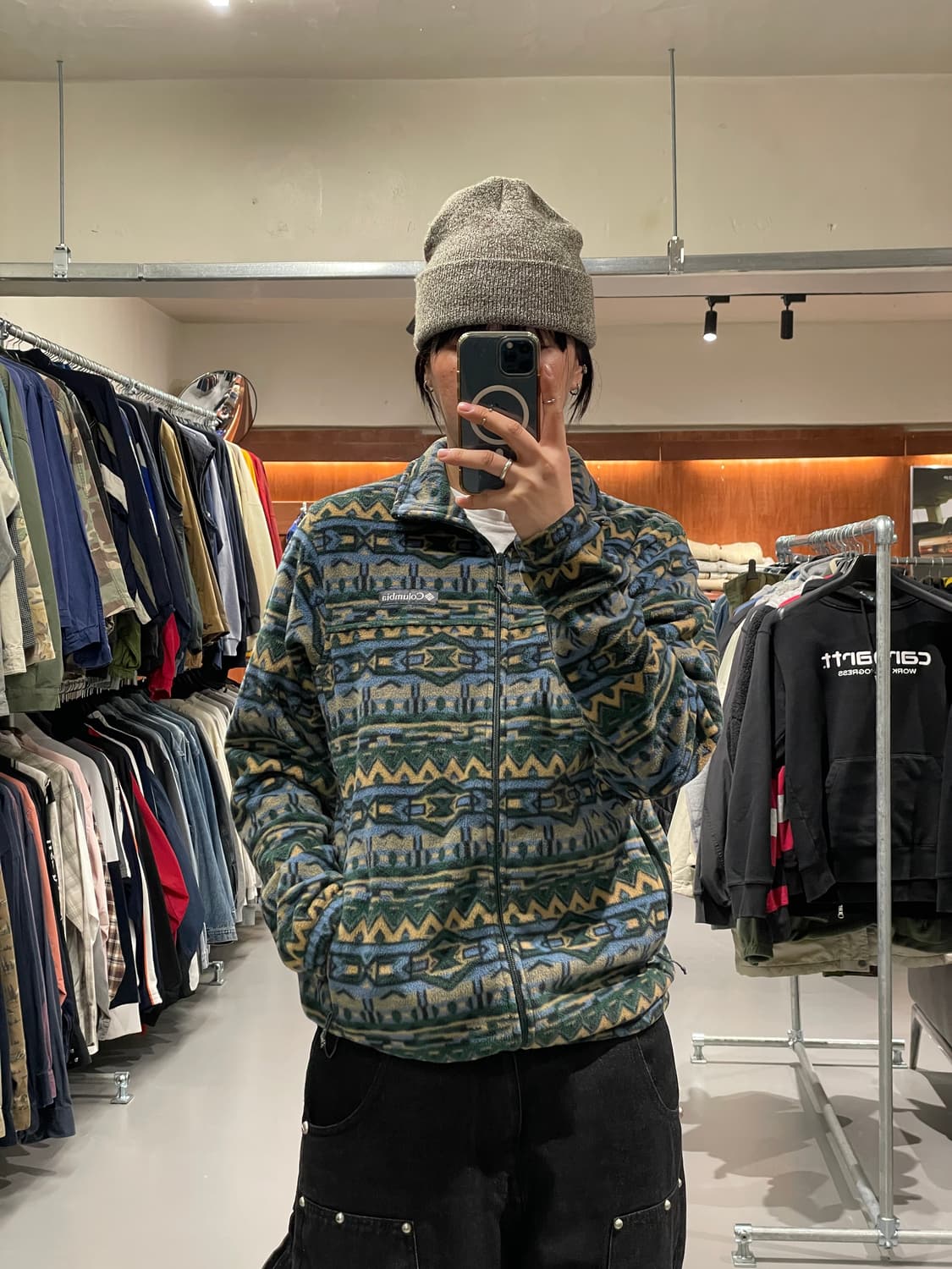 컬럼비아 패턴 플리스 자켓 상품이미지1