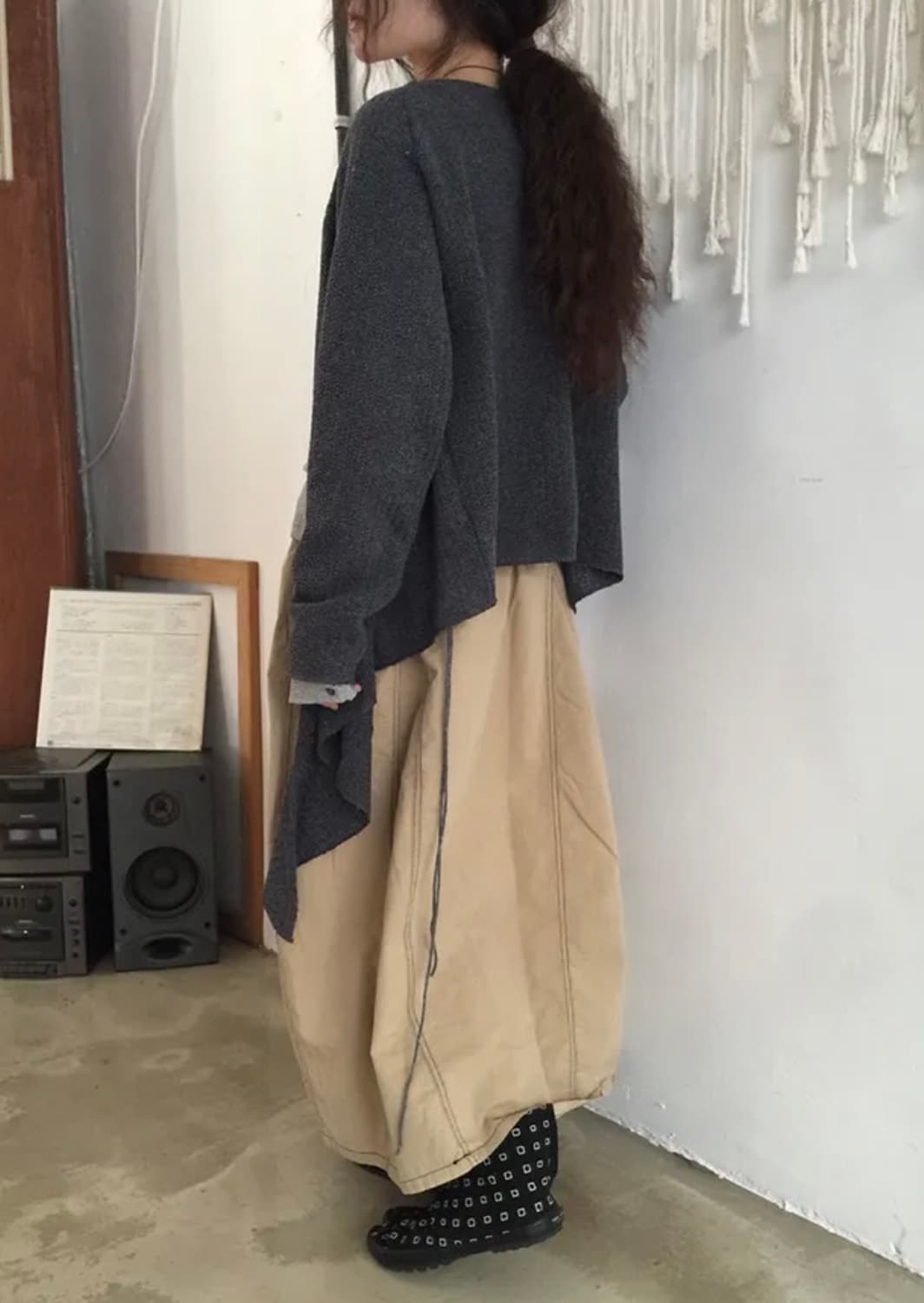 랩 가디건 차콜 상품이미지4