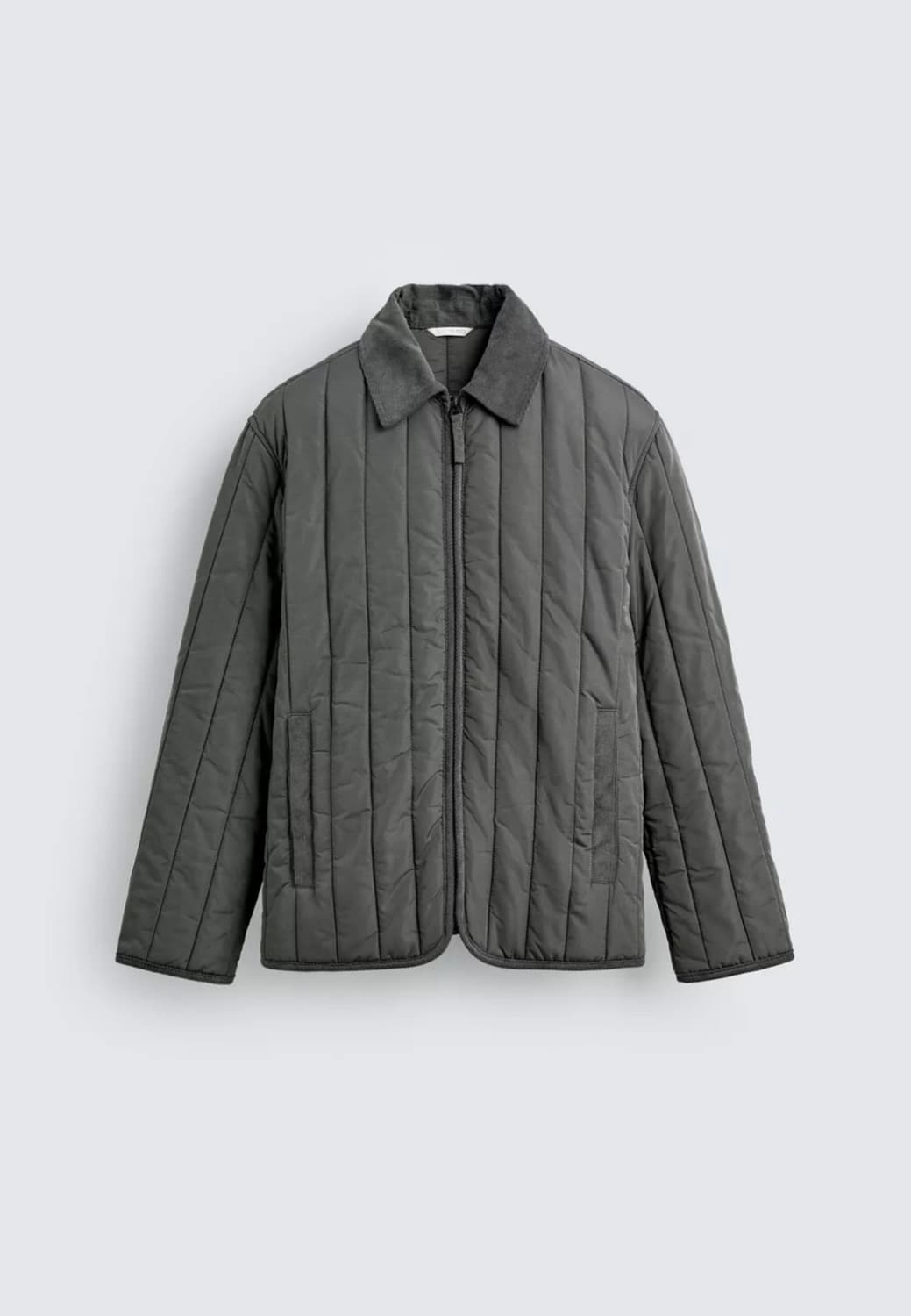 새상품) L (100-105) 자라 남성 퀼팅 코듀로이 카라 자켓 상품이미지2