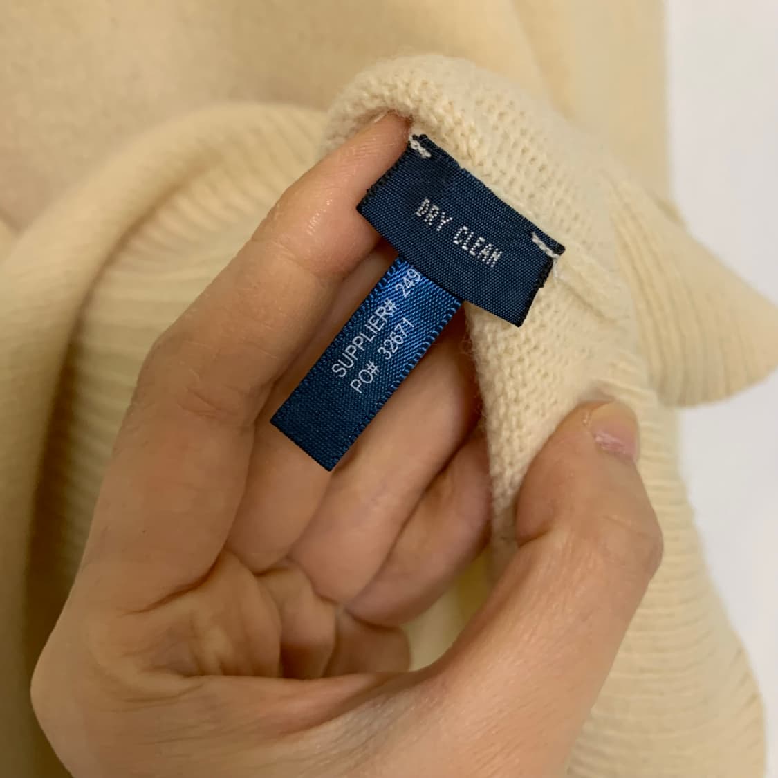 폴로랄프로렌 브이넥 램스울 니트 아이보리 M 남녀공용 상품이미지4