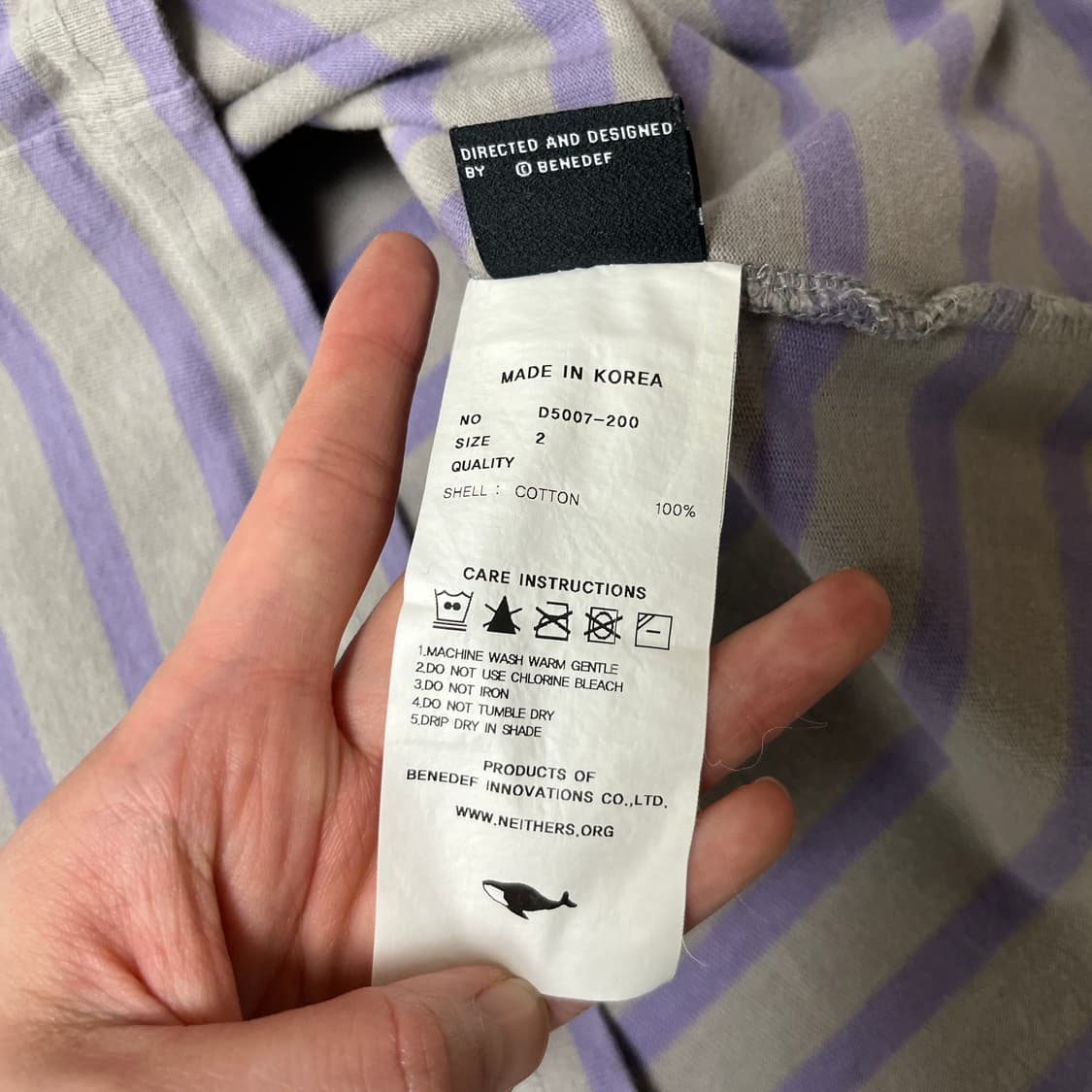 NEITHERS 스트라이프 긴팔 티셔츠 L 상품이미지6