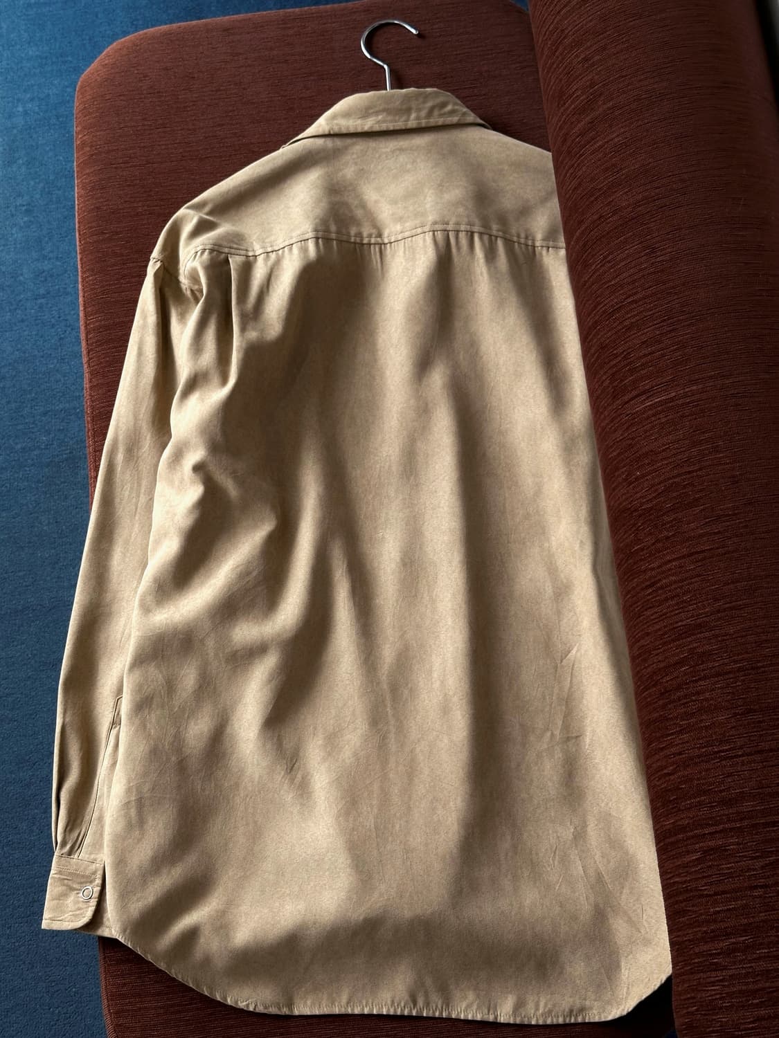 Fake suede fabric L/S shirt 상품이미지5