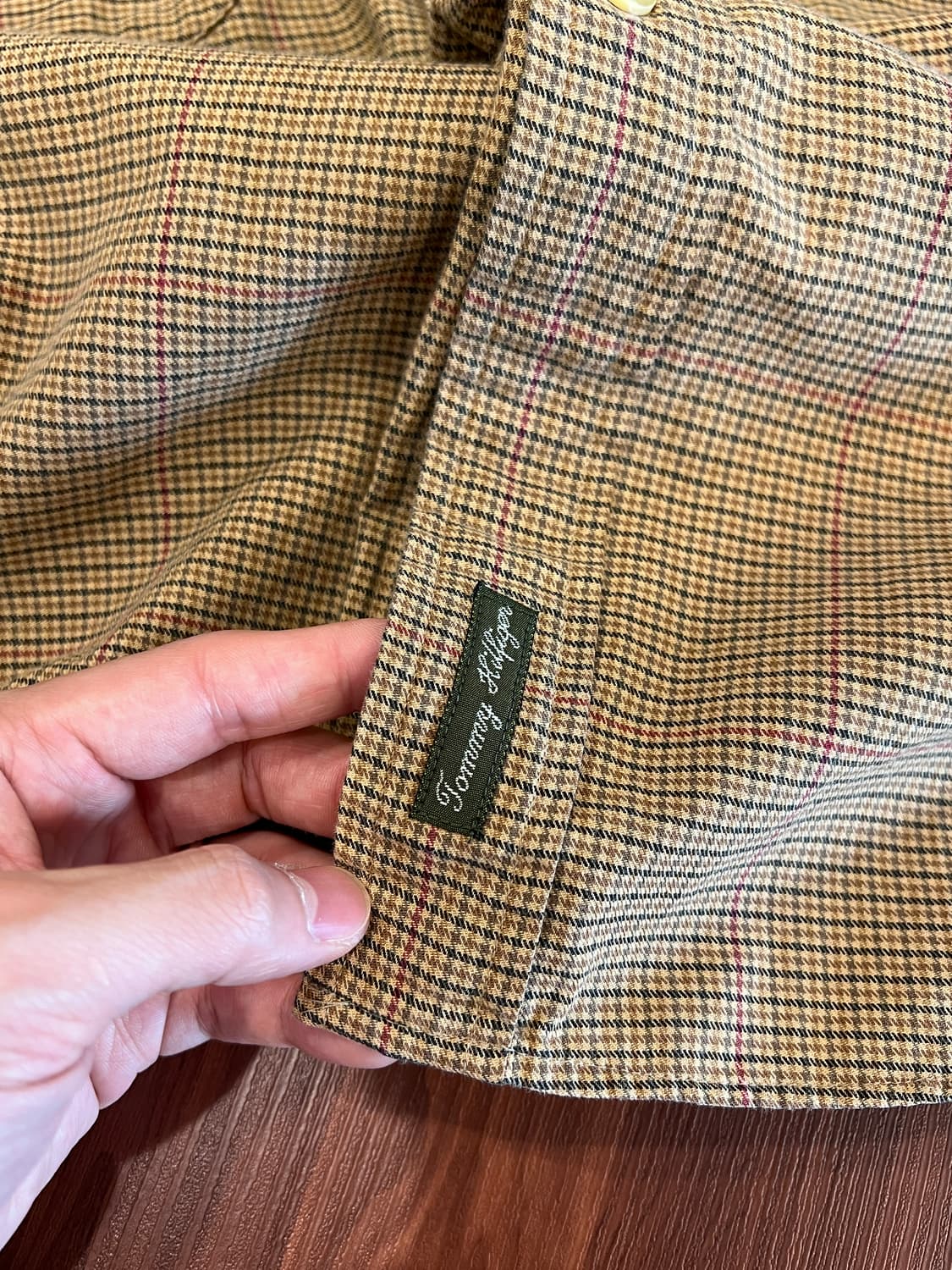 90s Tommy Hilfiger 타미힐피거 투포켓 올드 체크 셔츠 상품이미지8