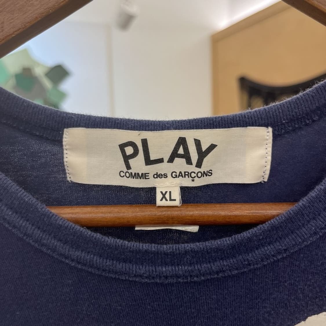 꼼데가르송 올드스쿨 캐주얼 키치 더블하트 반팔티 XL C12655 상품이미지5