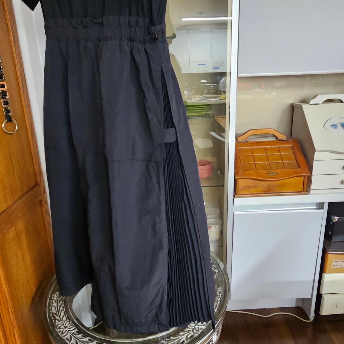 77/25년도산/실착 1회  3.1 필립림 여성 롱 원피스 블랙  상품이미지10