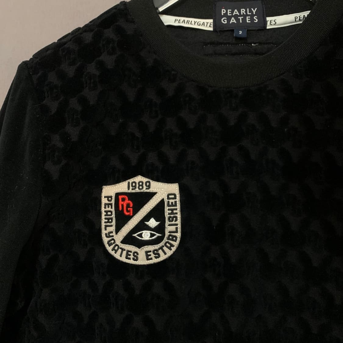 2 파리게이츠 골프 바니 벨벳 올오버 패턴 맨투맨 상품이미지5