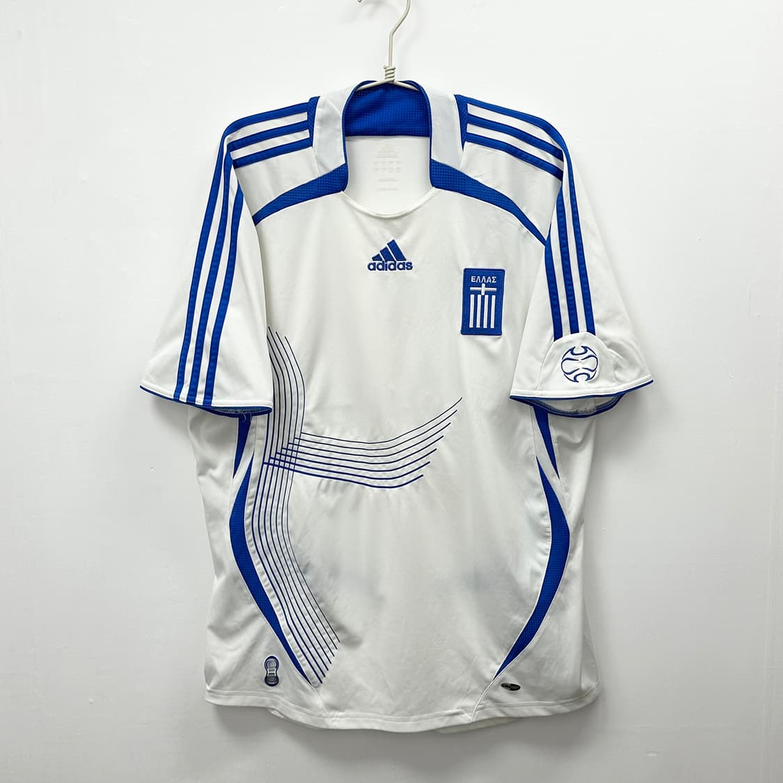 아디다스 그리스 국대 06-08시즌 홈 노마킹 유니폼 해외L 상품이미지1