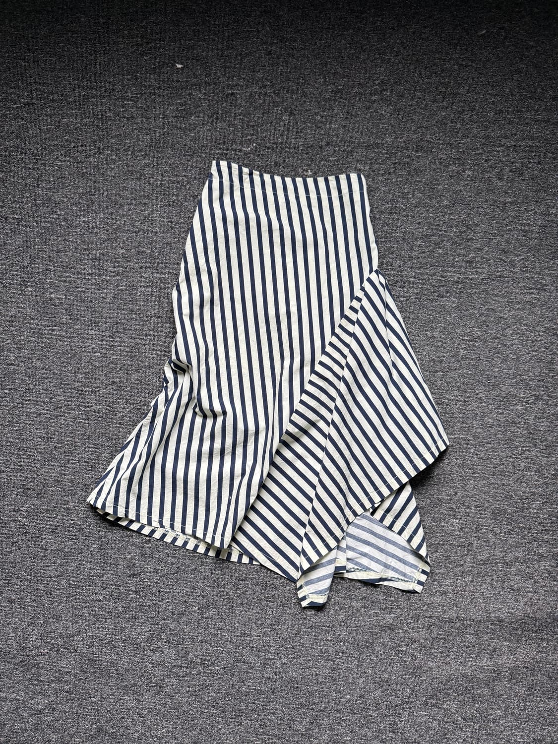 빈티지 스트라이프 언발란스 스커트 상품이미지2