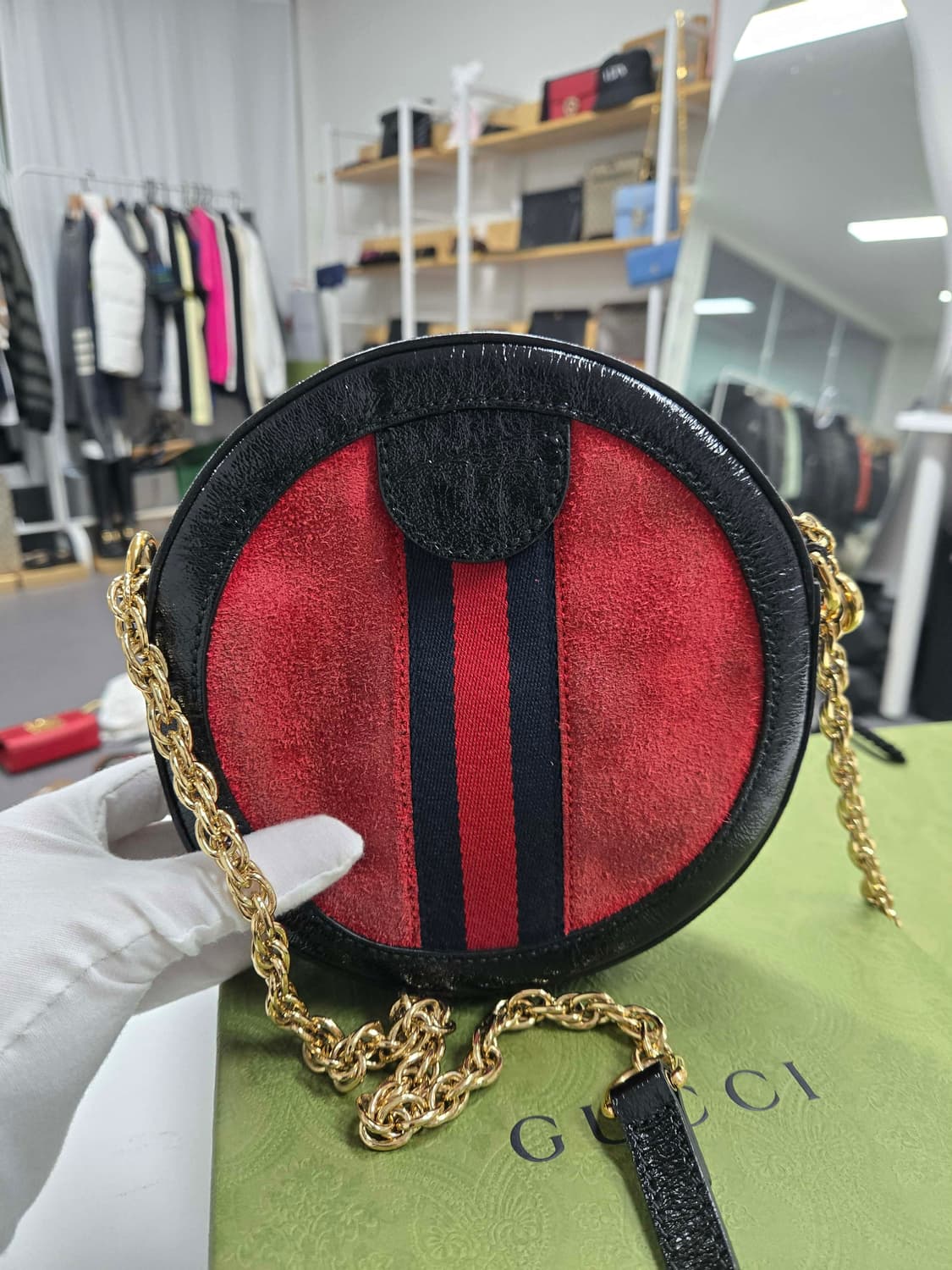 [40%할인] 구찌 오피디아 벨벳 라운드백 상품이미지2