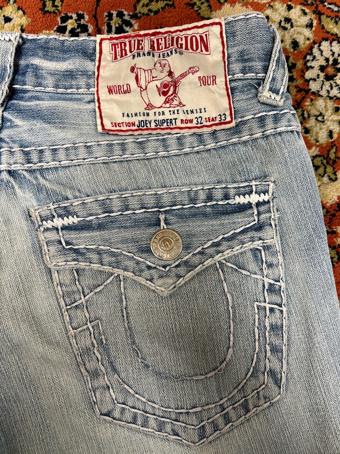 [32] 트루릴리전 조이 슈퍼T 부츠컷 연청 데님팬츠  상품이미지4