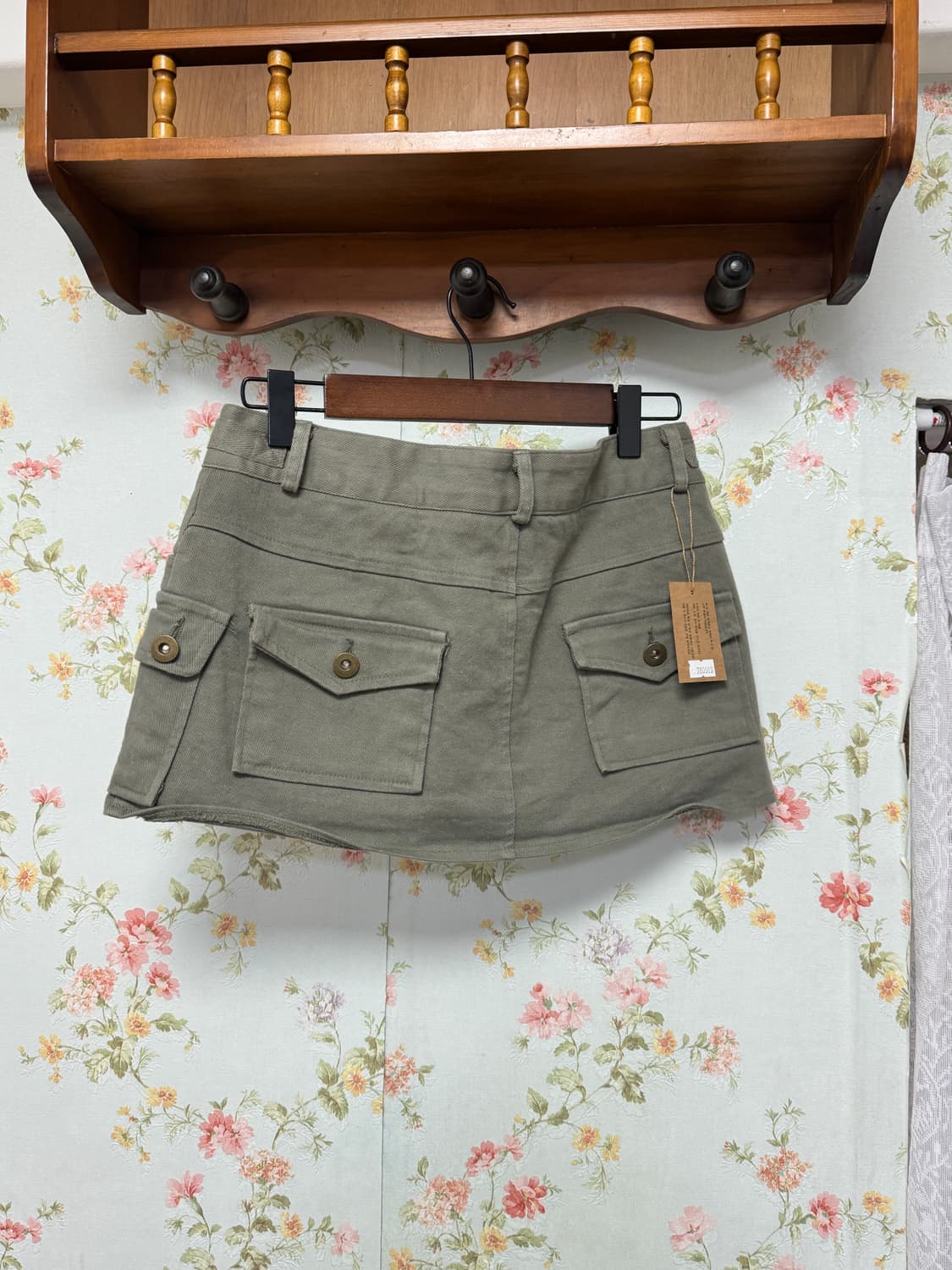 빈티지 카키 마이크로 숏 스커트  상품이미지2