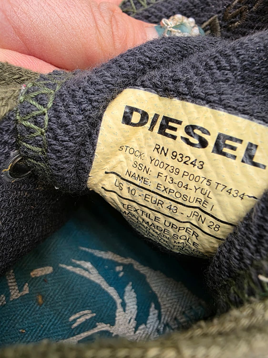 디젤 빈티지 카모 하이 스니커즈 280 상품이미지10