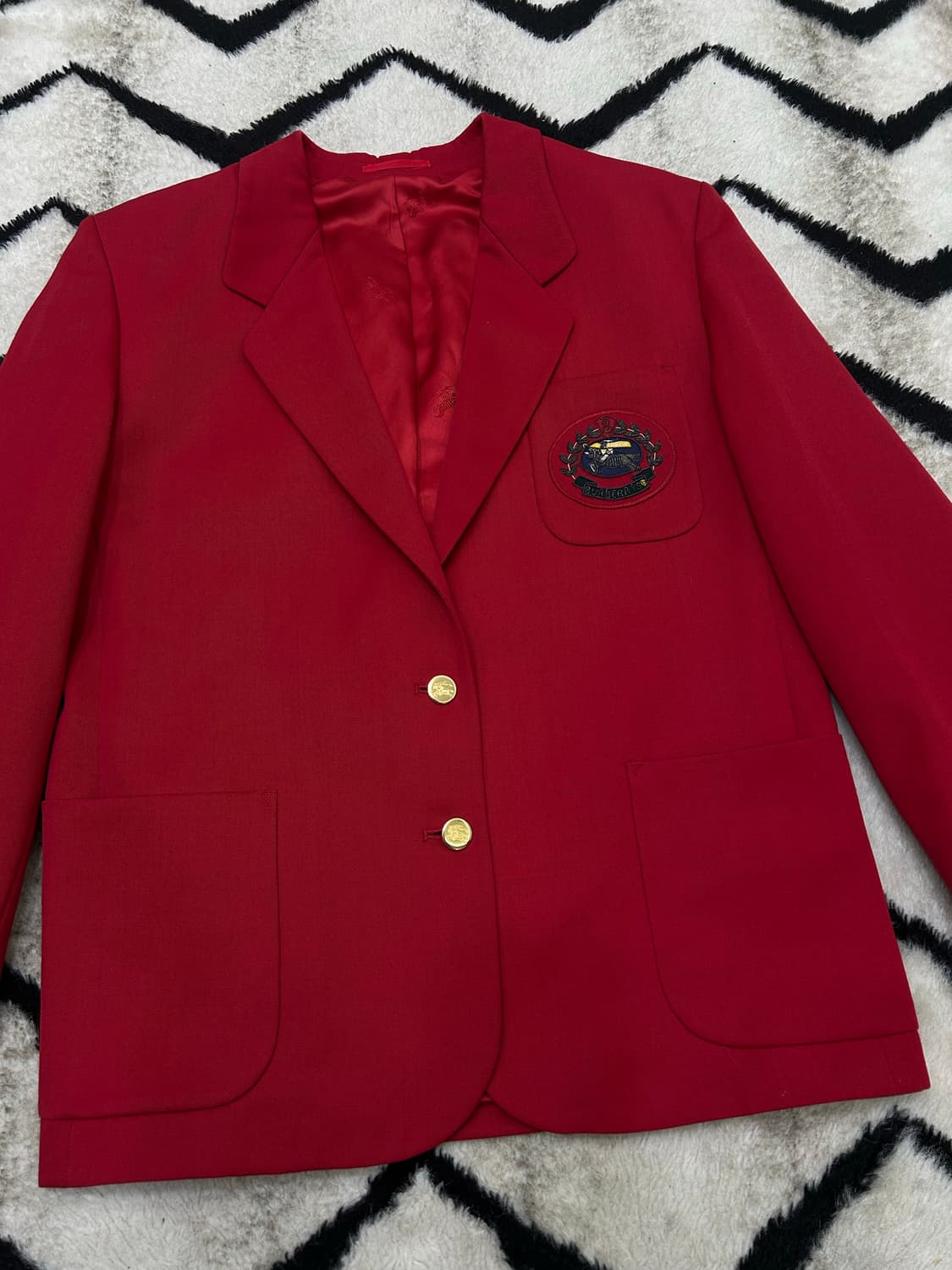 [66]버버리 크레스트 로고 금장 블레이저/레드 상품이미지2