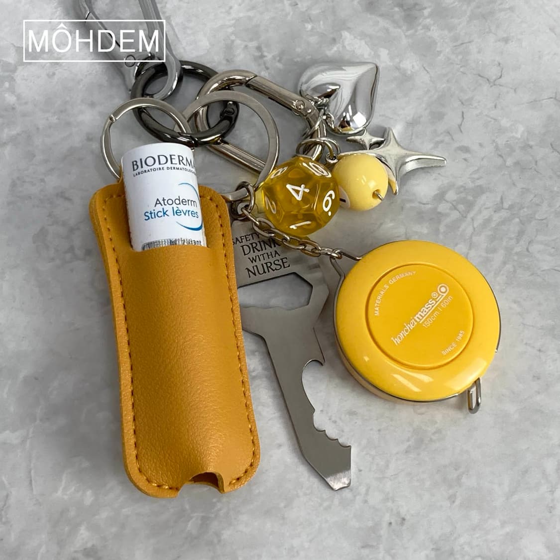 [Unisex] 립밤 3종 키링 열쇠고리 옐로우 상품이미지4