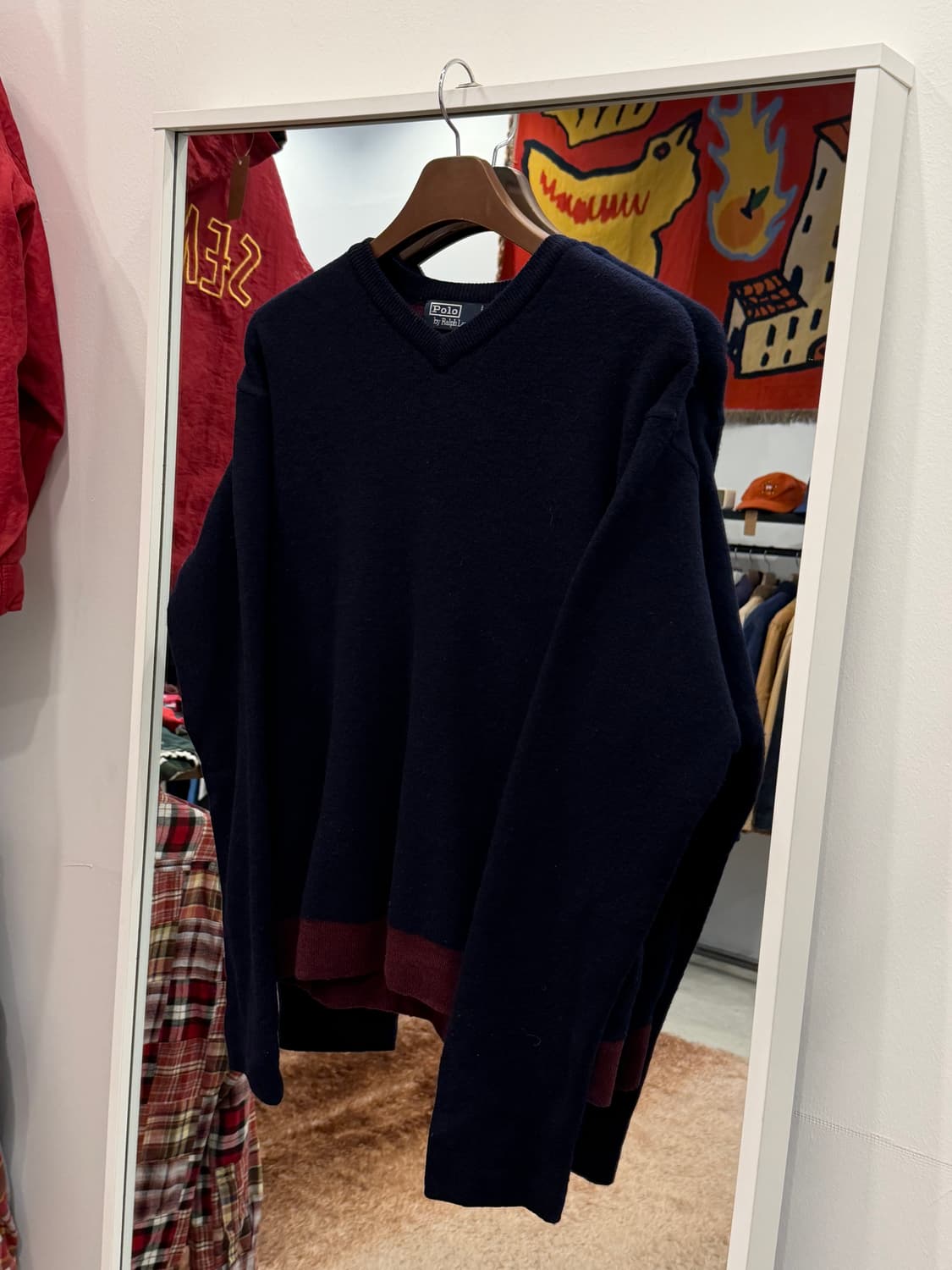 Polo ralph lauren 폴로 랄프로렌 램스울 브이넥 니트 상품이미지1