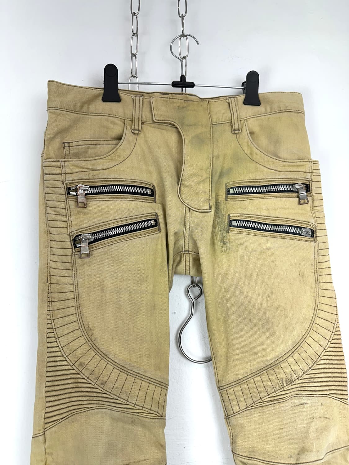 Balmain Multi Zip Biker Denim Pants 상품이미지5