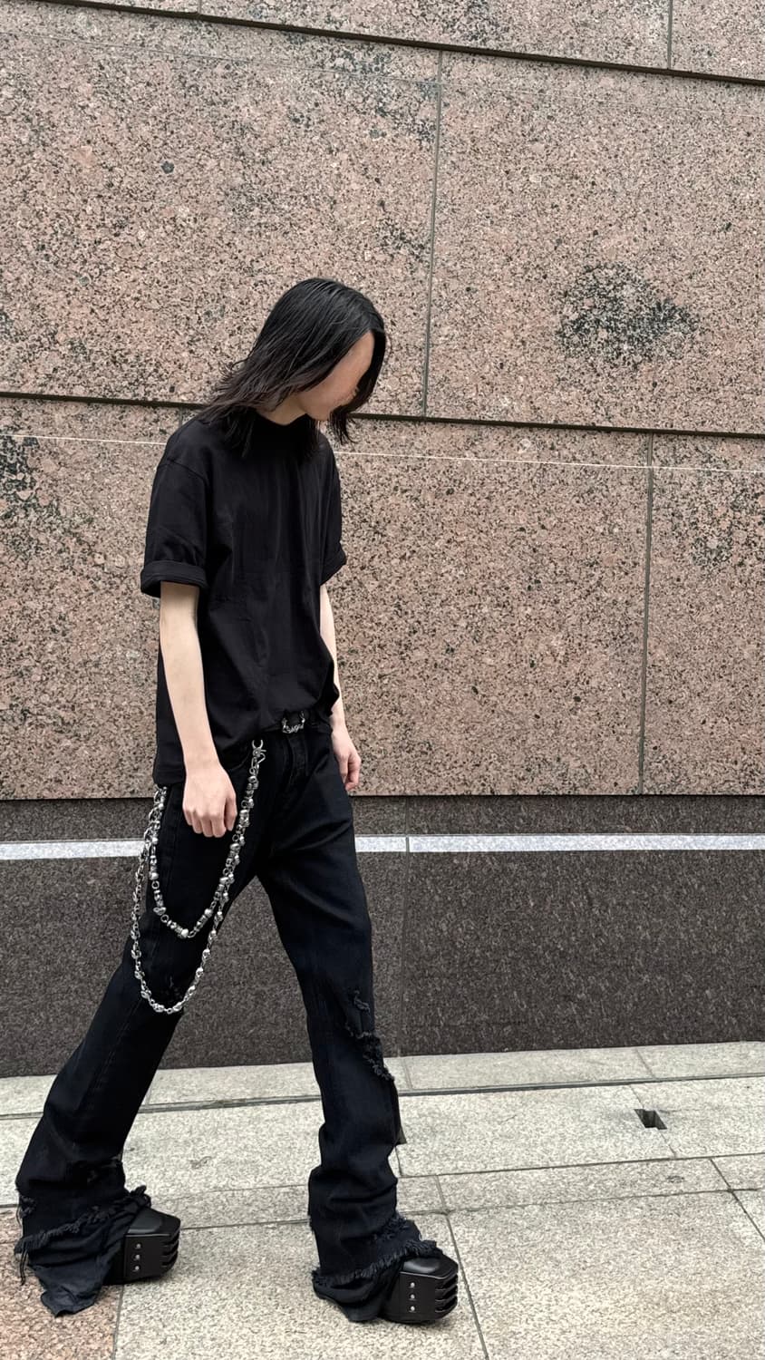 릭오웬스 그릴드 웨지 비틀 힐 부츠 상품이미지1