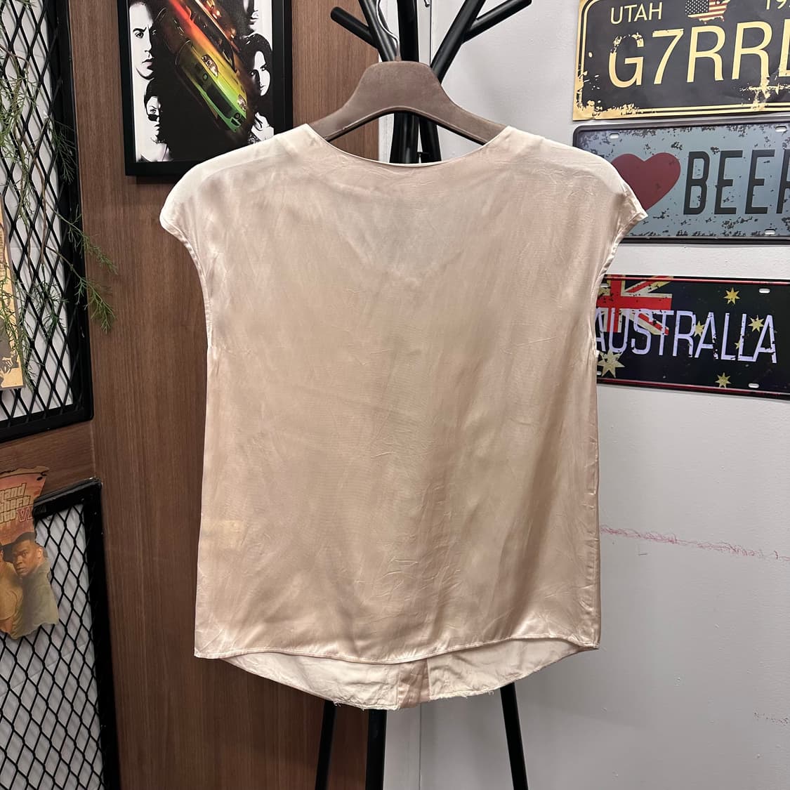 Pink Gold Lace Satin Top 상품이미지2