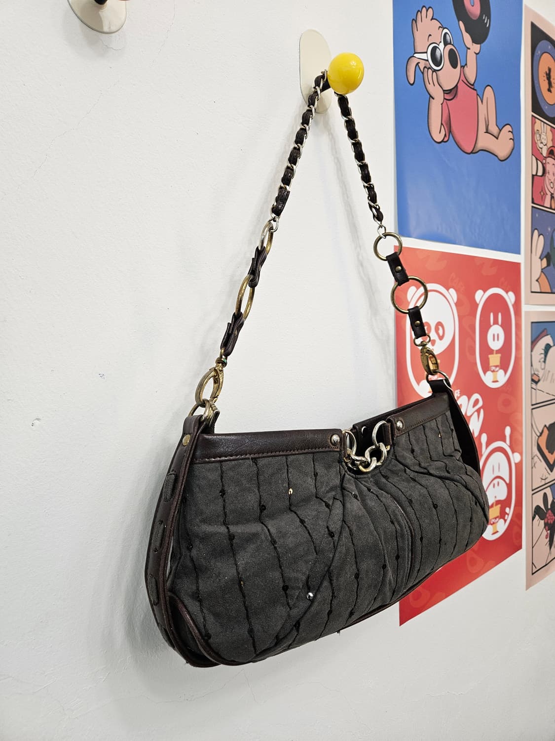 빈티지 스웨이드 숄더백 상품이미지3