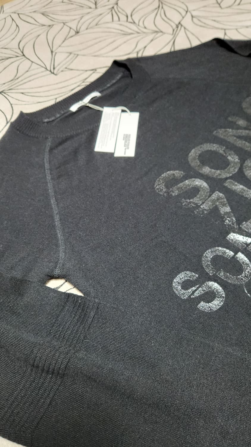 송지오 블랙 레터링 니트 스웨터 새상품 100 상품이미지4