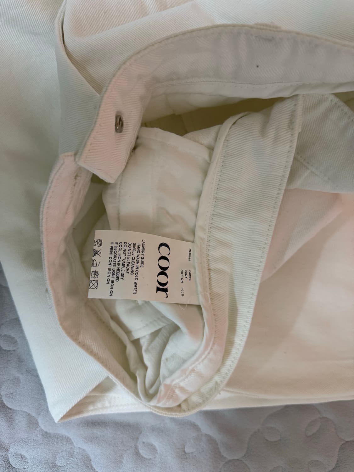 쿠어 coor 딥플리츠 커브드 팬츠 | 크림 | M사이즈 상품이미지2