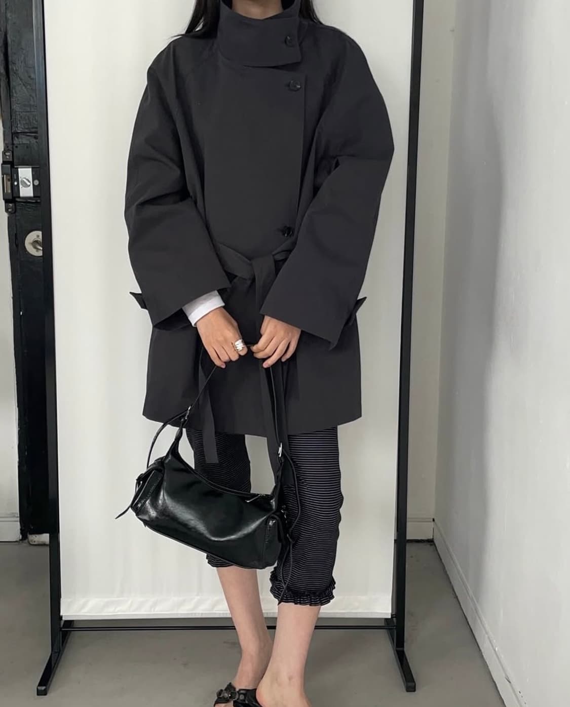 피키소사이어티 트렌치 코트 차콜 상품이미지2