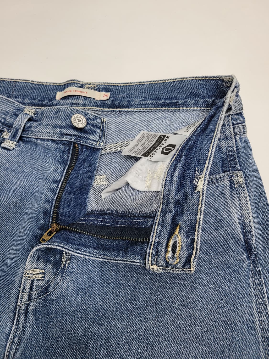 리바이스 레드탭 루즈 스트레이트 데님 청바지 / 여 25  연청 상품이미지7