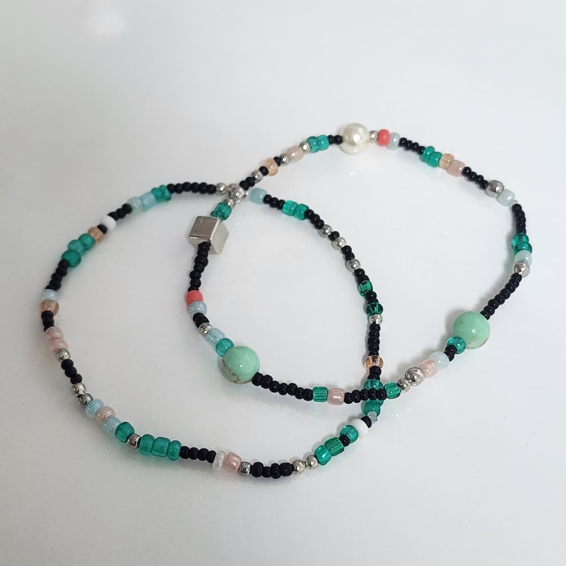 남자 원석 민트팔찌 세트 상품이미지2