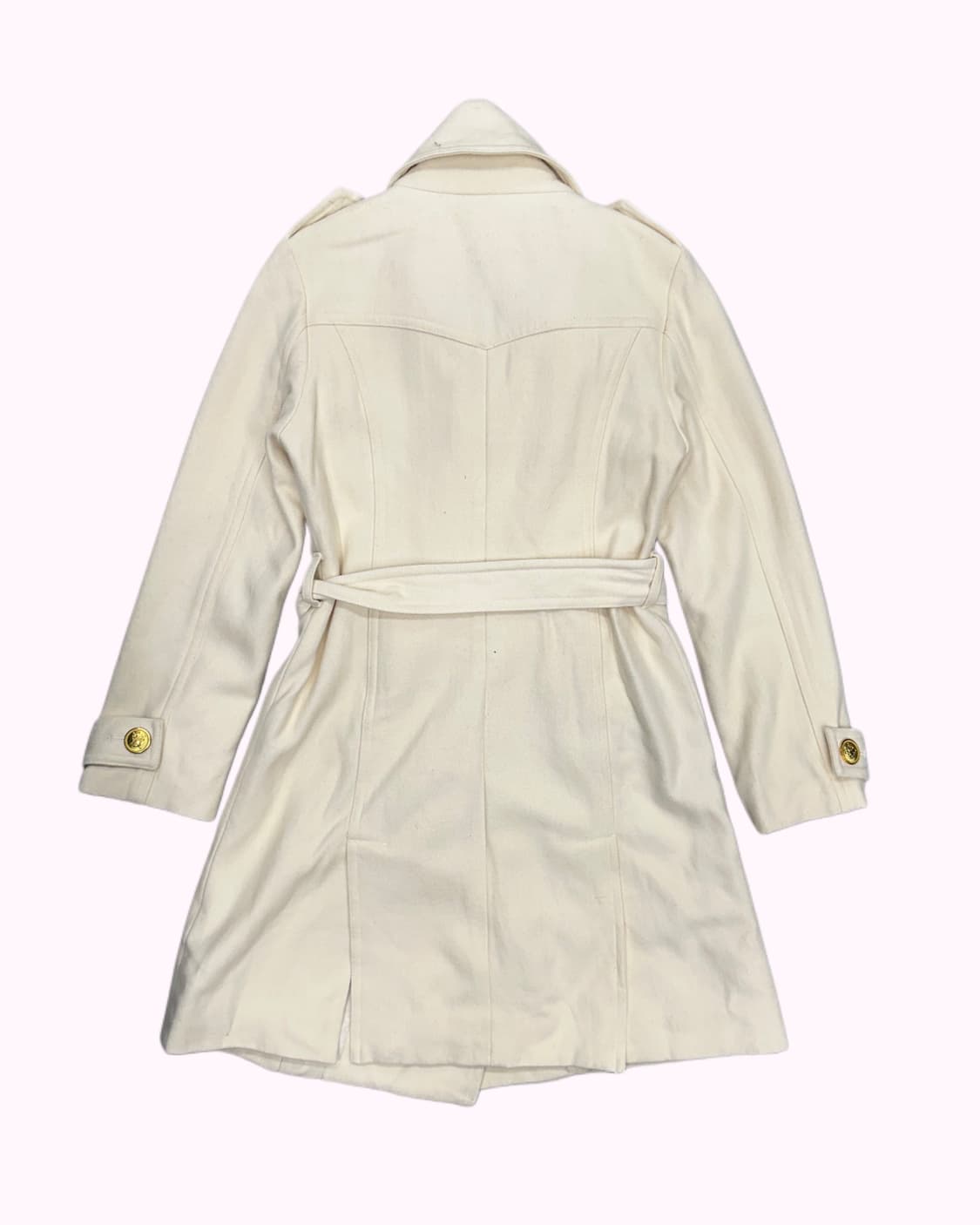ivory belted double coat 상품이미지4