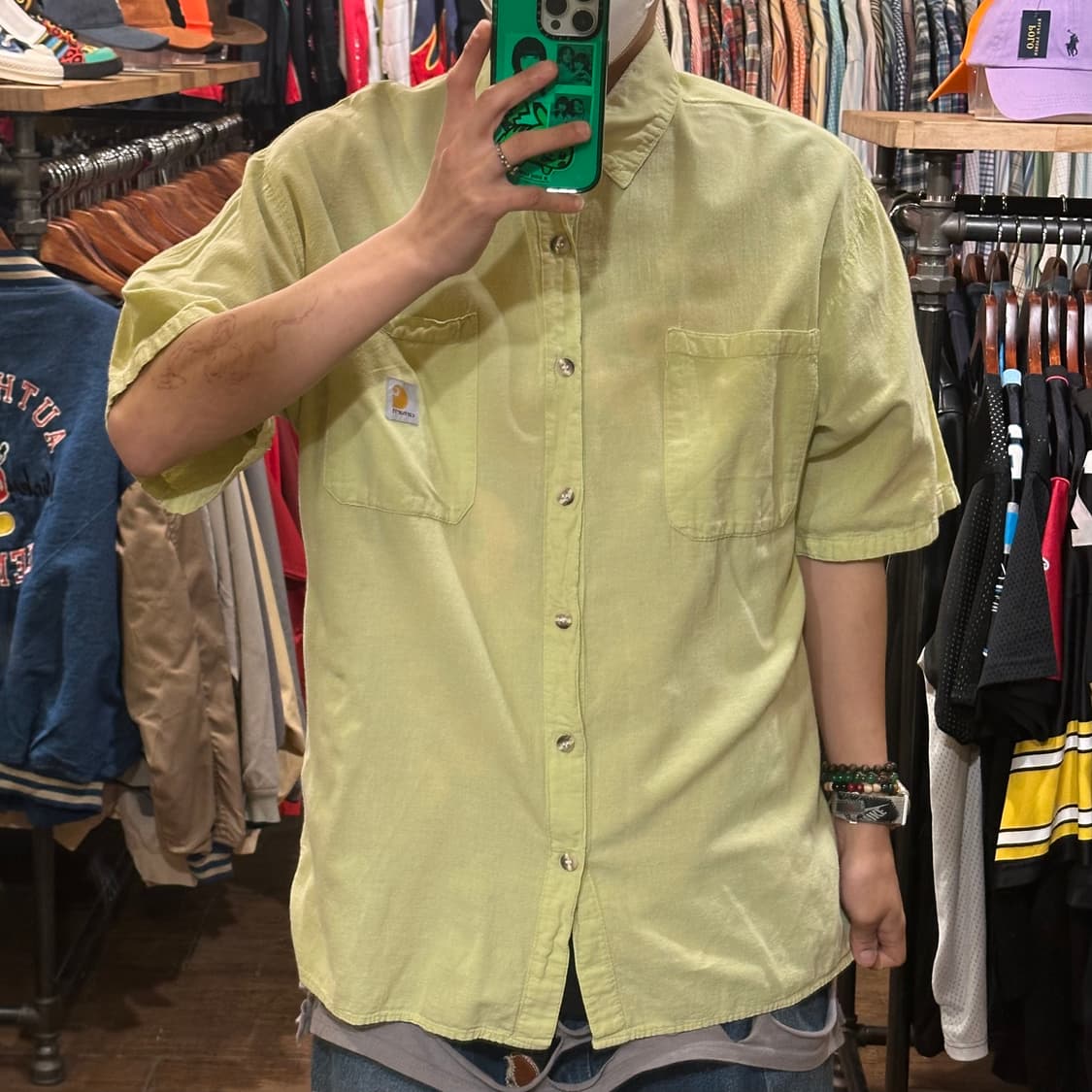 [HI] 칼하트 반팔 셔츠 그린 상품이미지2