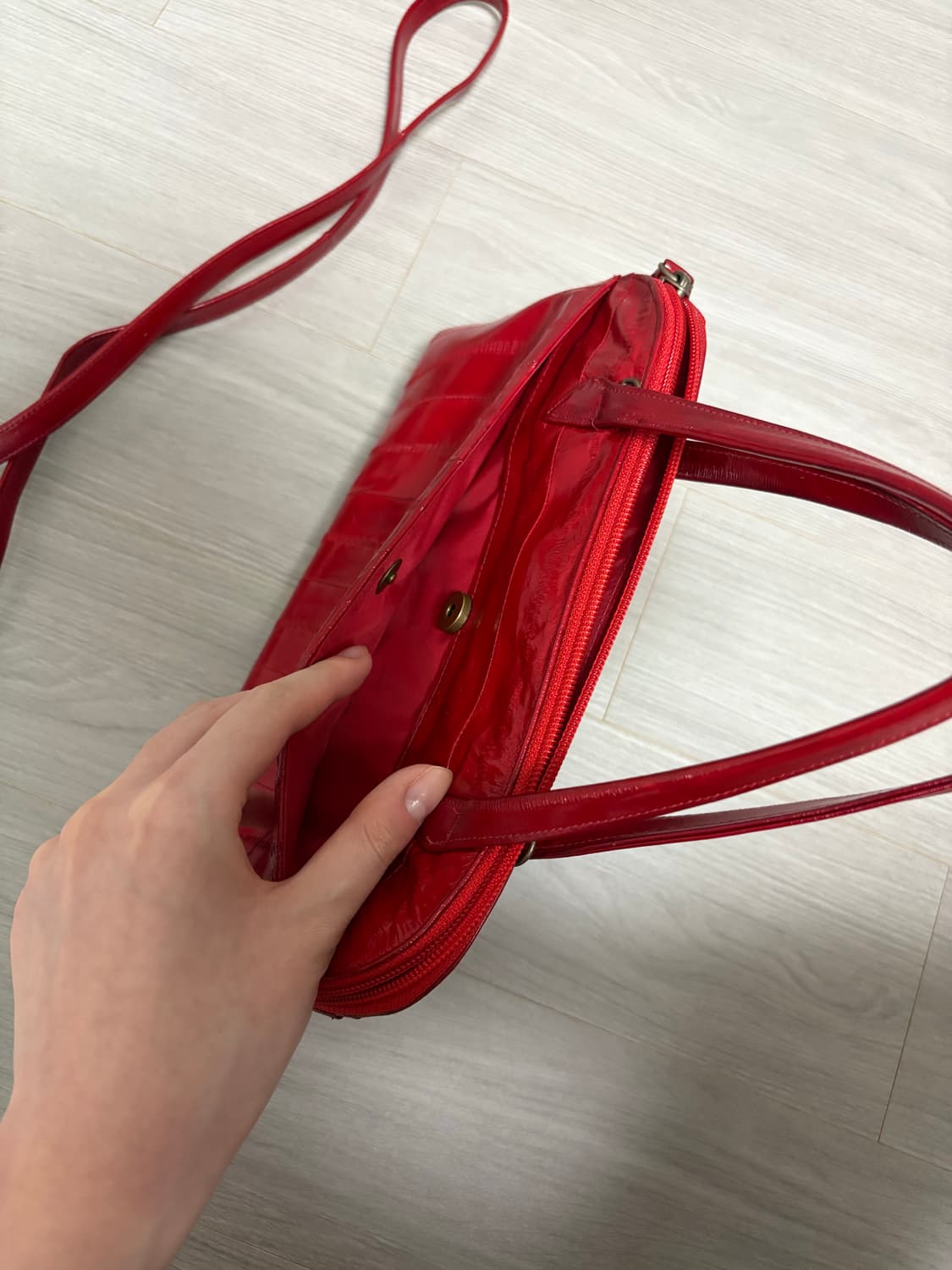 샵책갈피 eel skin hand bag 상품이미지2
