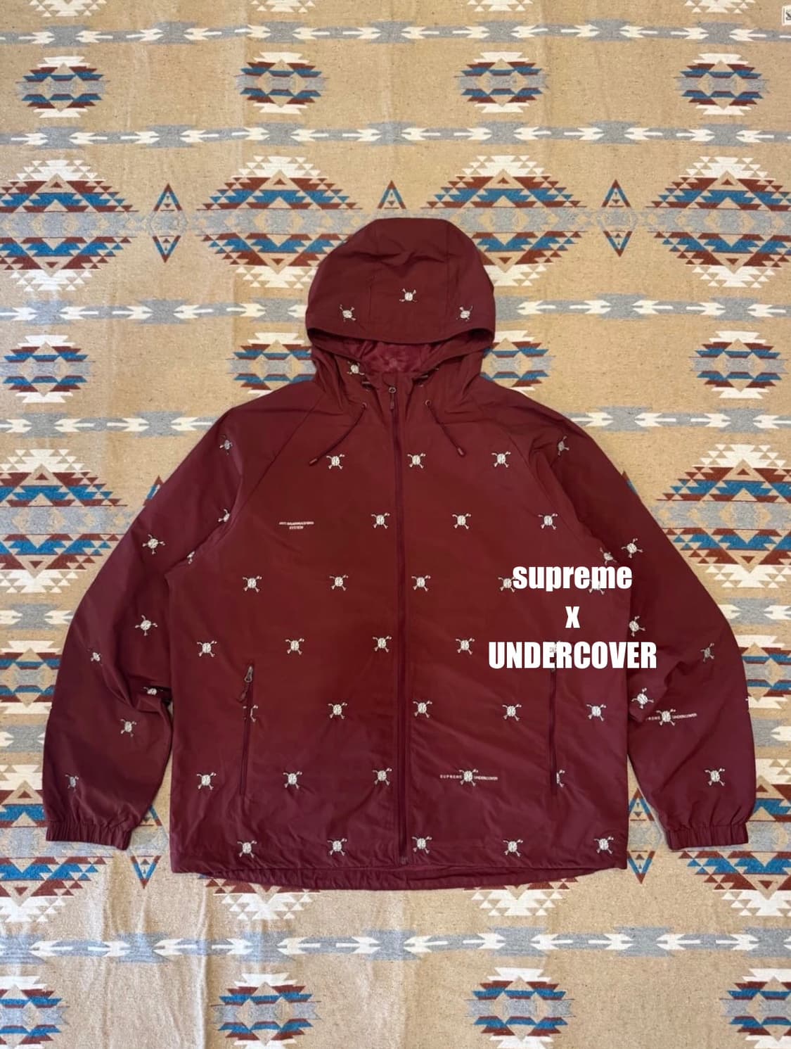 [L] 슈프림 x 언더커버 트랙 자켓 버건디 - 23SS 상품이미지1