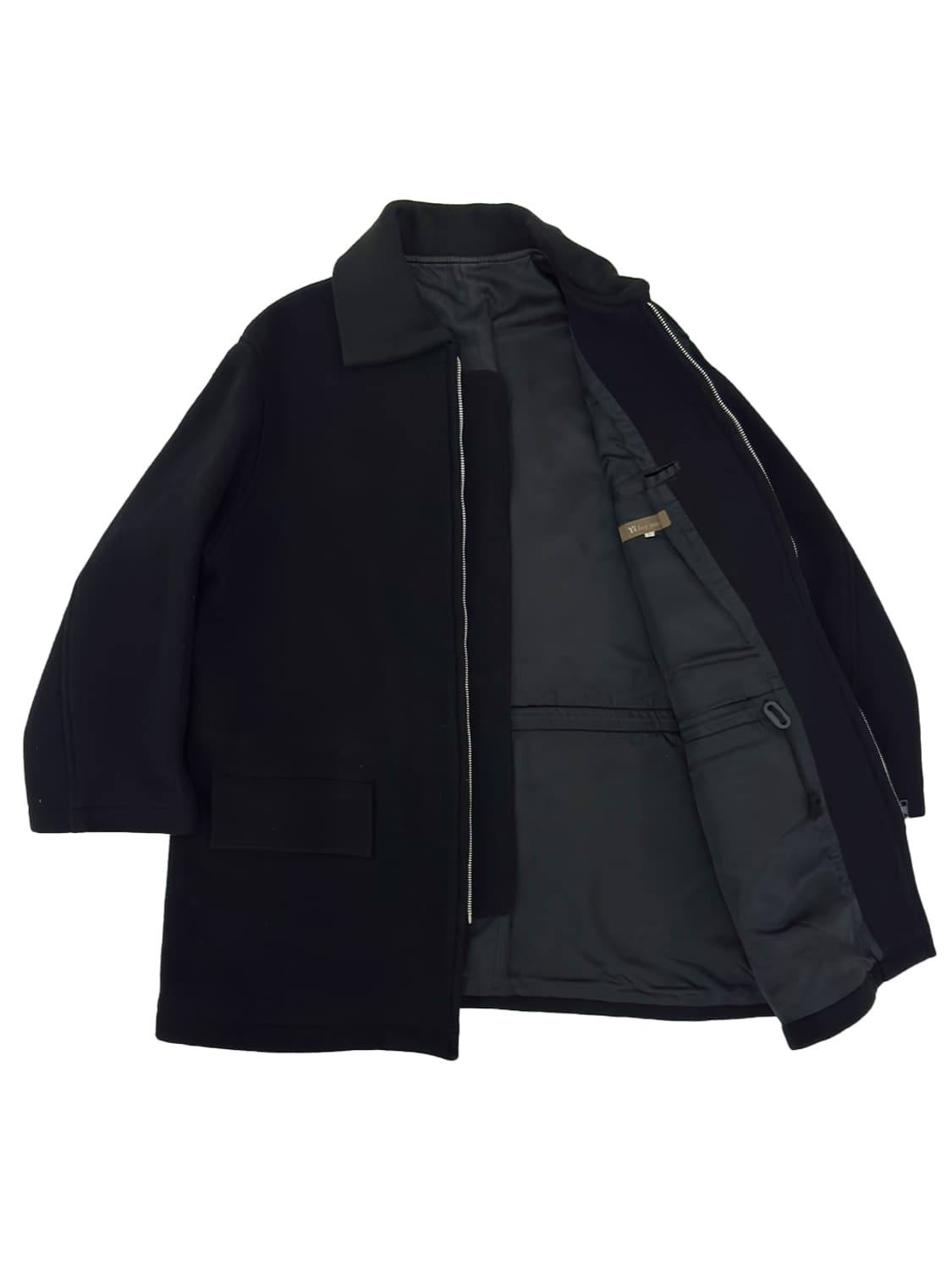 Y's For Men Melton Wool Zip up Coat / L 상품이미지4