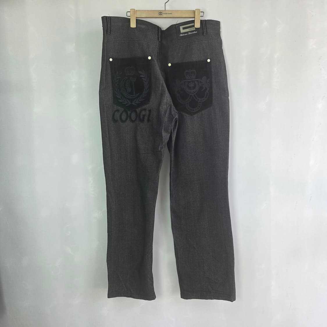 [COOGI] 쿠지 블랙 와이드 데님팬츠 40 상품이미지2