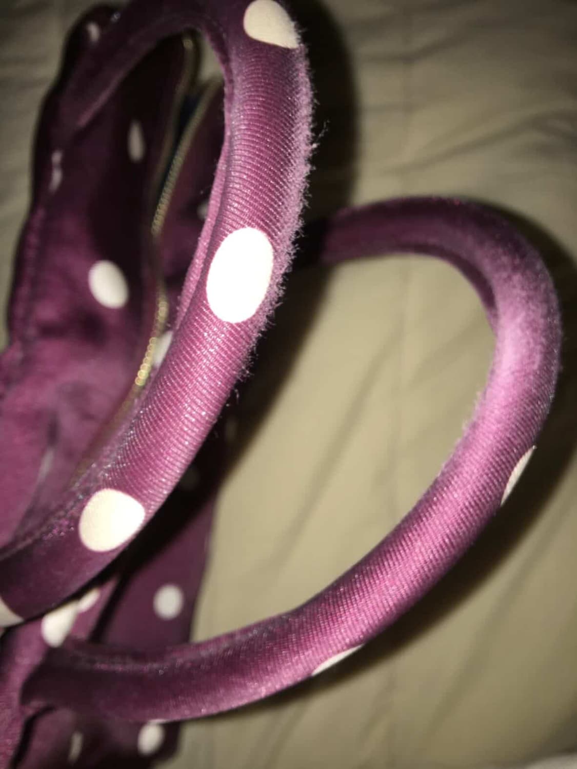 피치바스켓마켓 폴카 도트 백 퍼플 상품이미지3