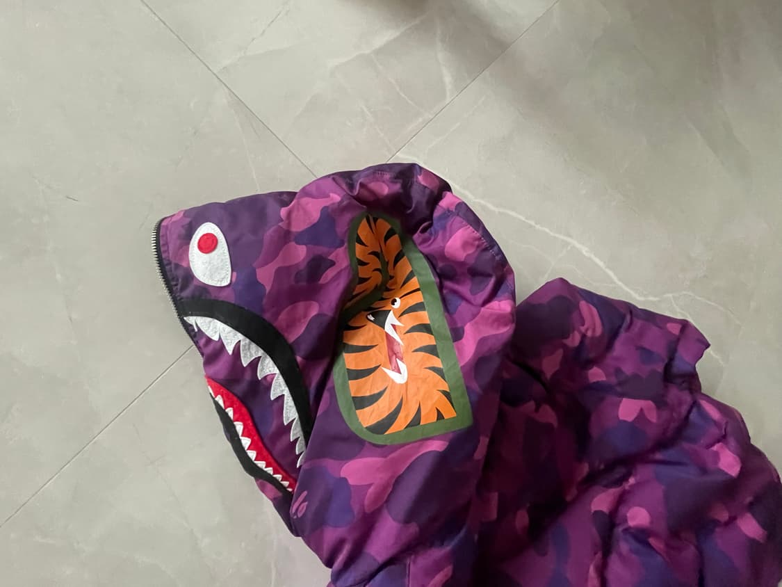 베이프 카모 퍼플 샤크패딩 상품이미지3