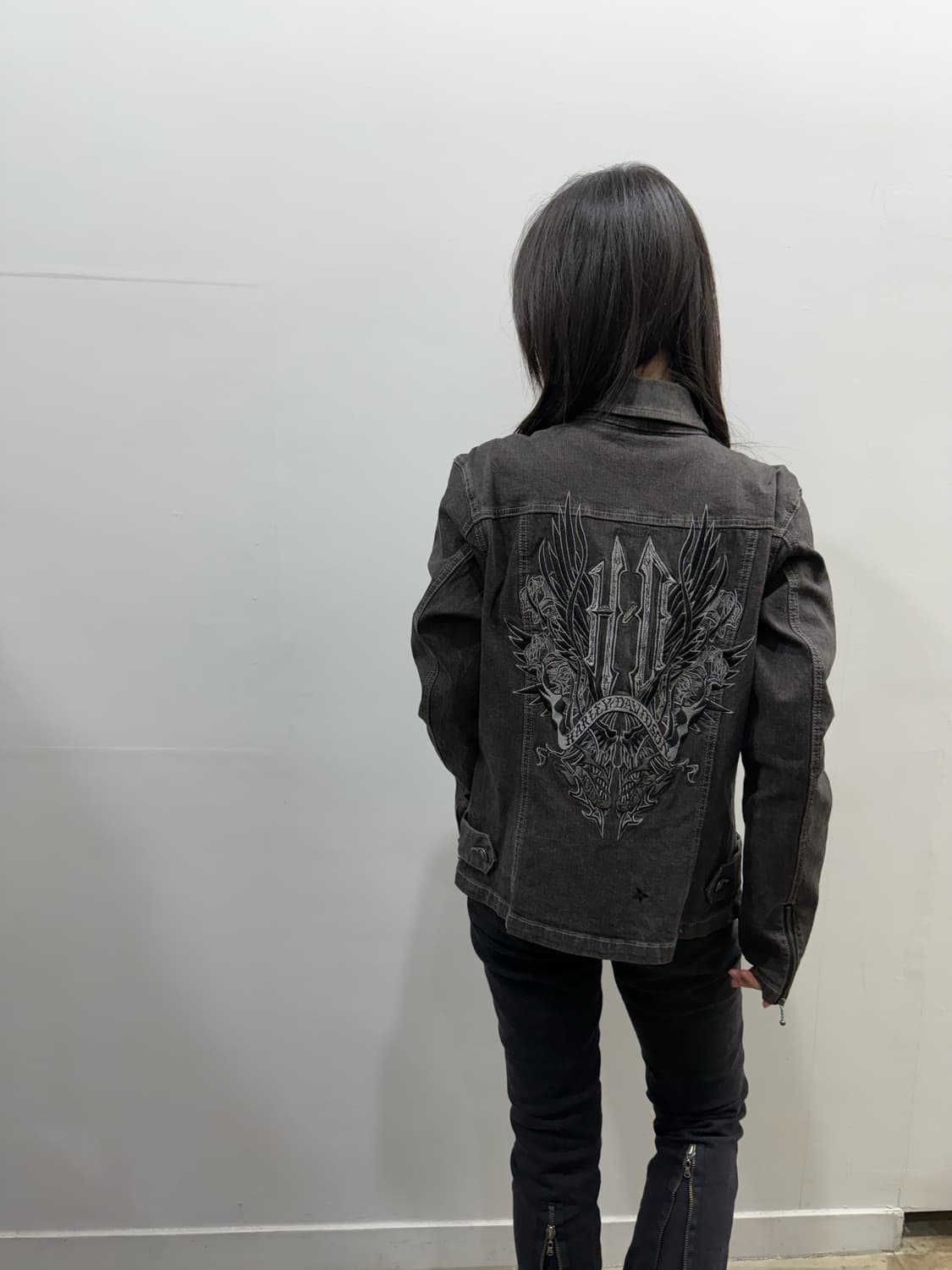 할리 데이비슨 백 로고 데님 트러커자켓 상품이미지4