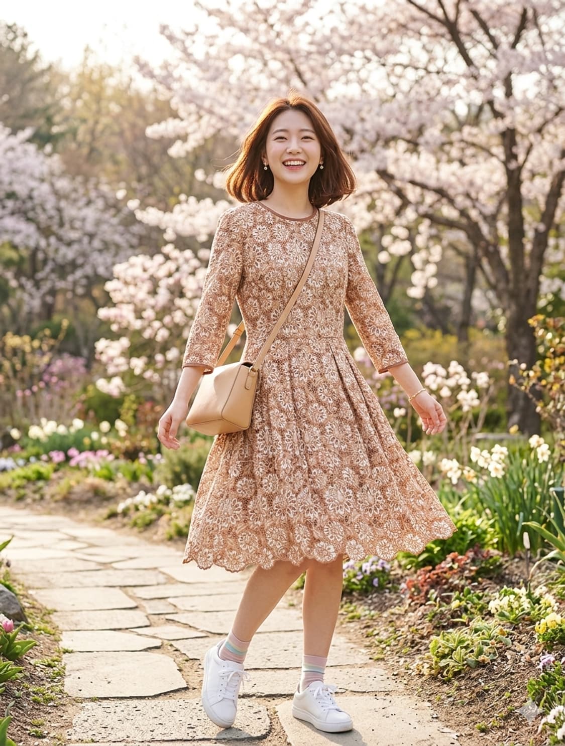 무료배송/질 바이 질스튜어트 플라워 펀칭 러블리 미디원피스 55 상품이미지1