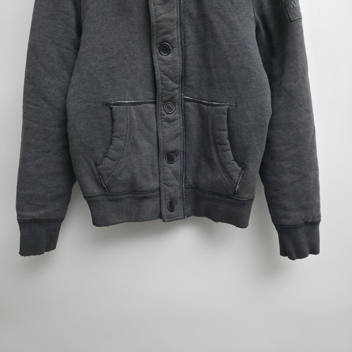 [M] 아베크롬비 헤비코튼  차콜 후드 집업 상품이미지3