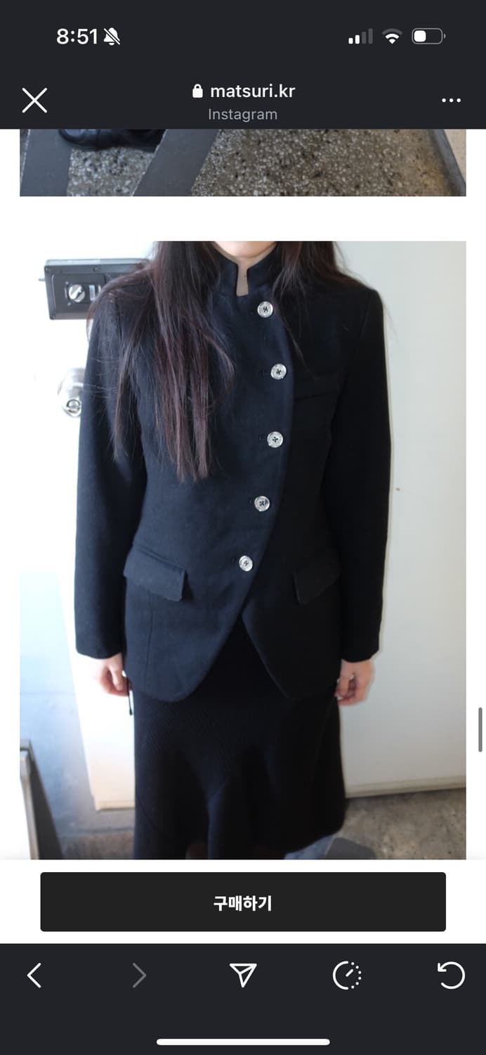 MICHAEL KORS 사선 버튼 울 자켓 코트 마츠리 matsuri 상품이미지9