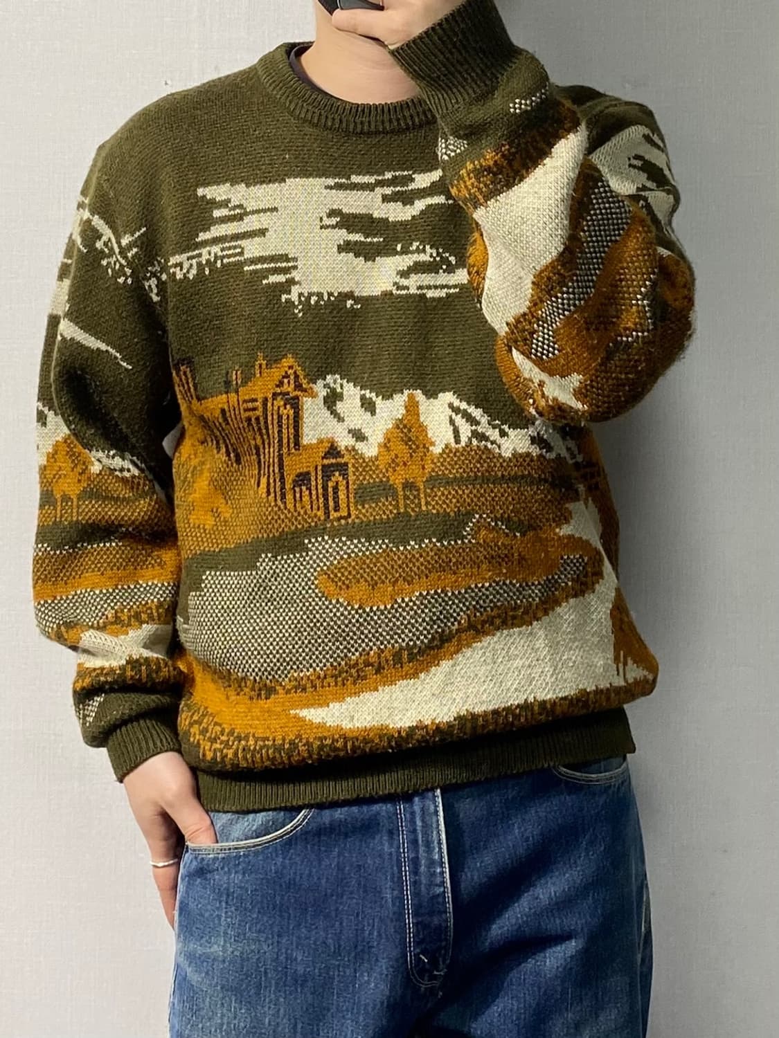[L] 90s Vintage 일본 빈티지 울 니트 재팬 메이드 상품이미지9
