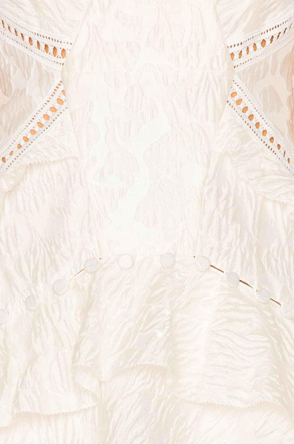 셀프포트레이트 자카드 화이트 러플 원피스 상품이미지5