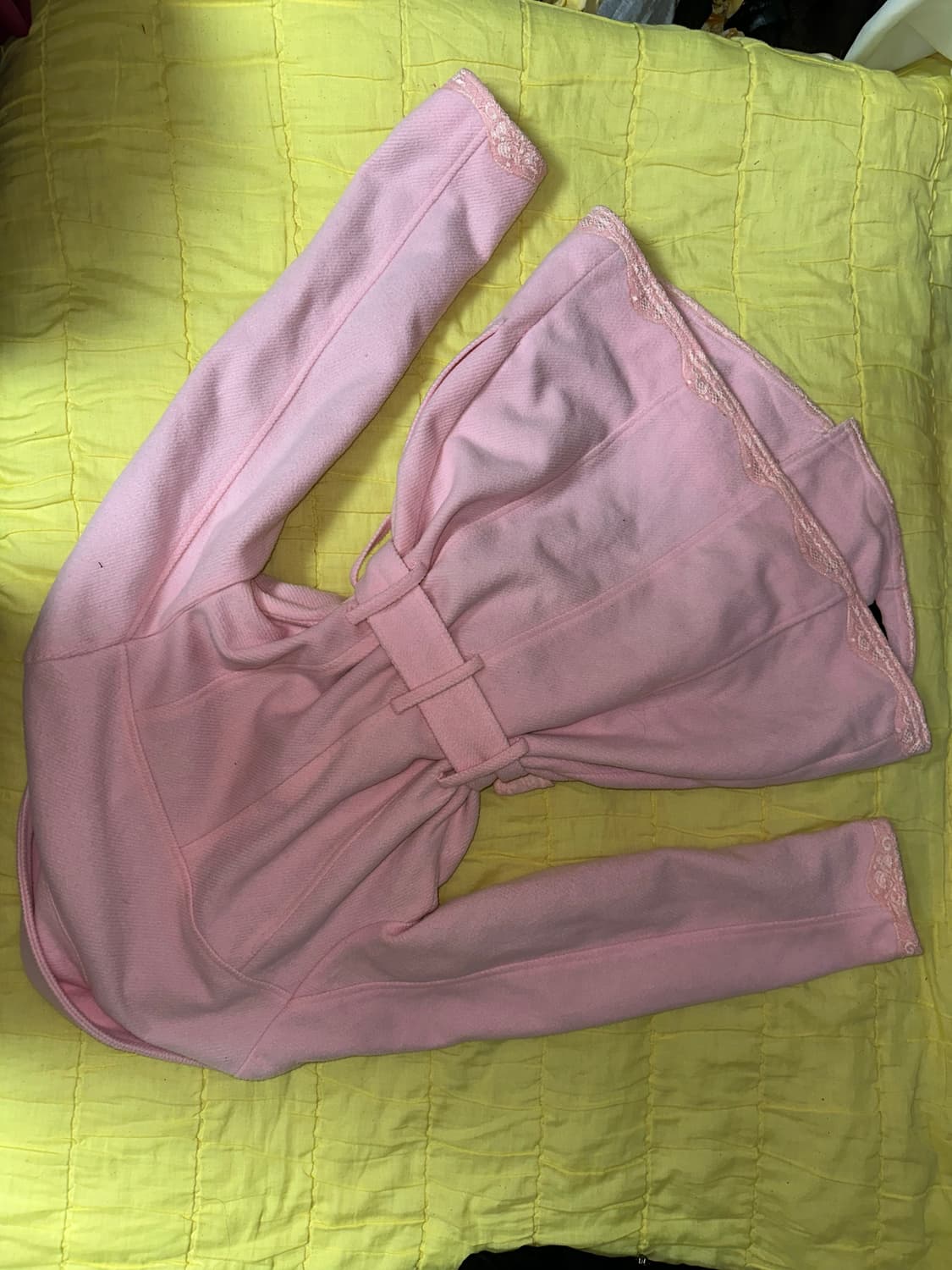 Tralala 핑크 금장 코트 상품이미지4