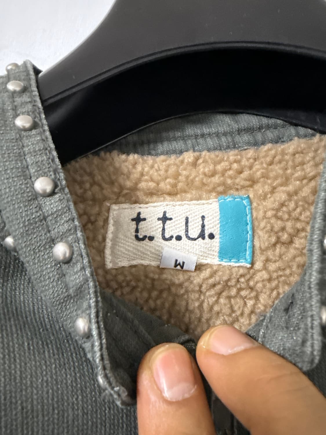 일본 TTU 스터드 목화털 안감 워크 집업 자켓 상품이미지6